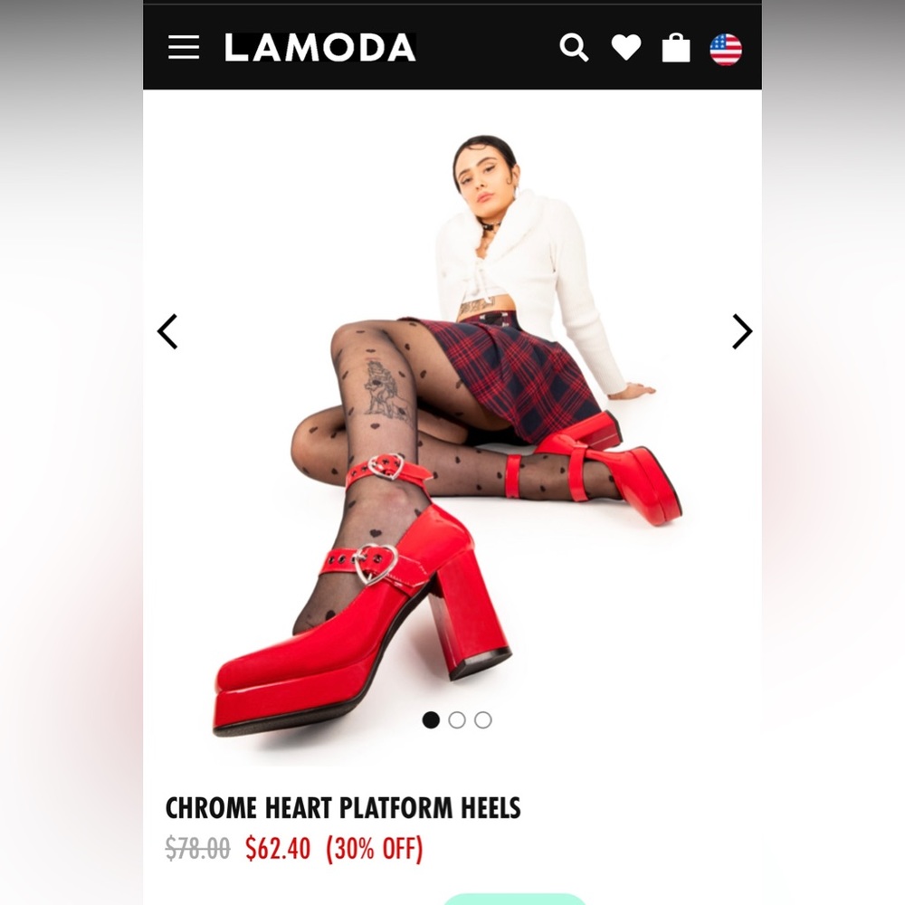 La Moda - Chrome Heart Platform Heels